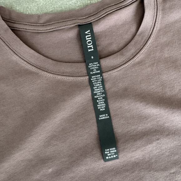 Vuori Men’s Tuvalu Tee Small NWT Dark Umber Short Sleeve Pima Cotton T-Shirt NEW - Picture 3 of 6